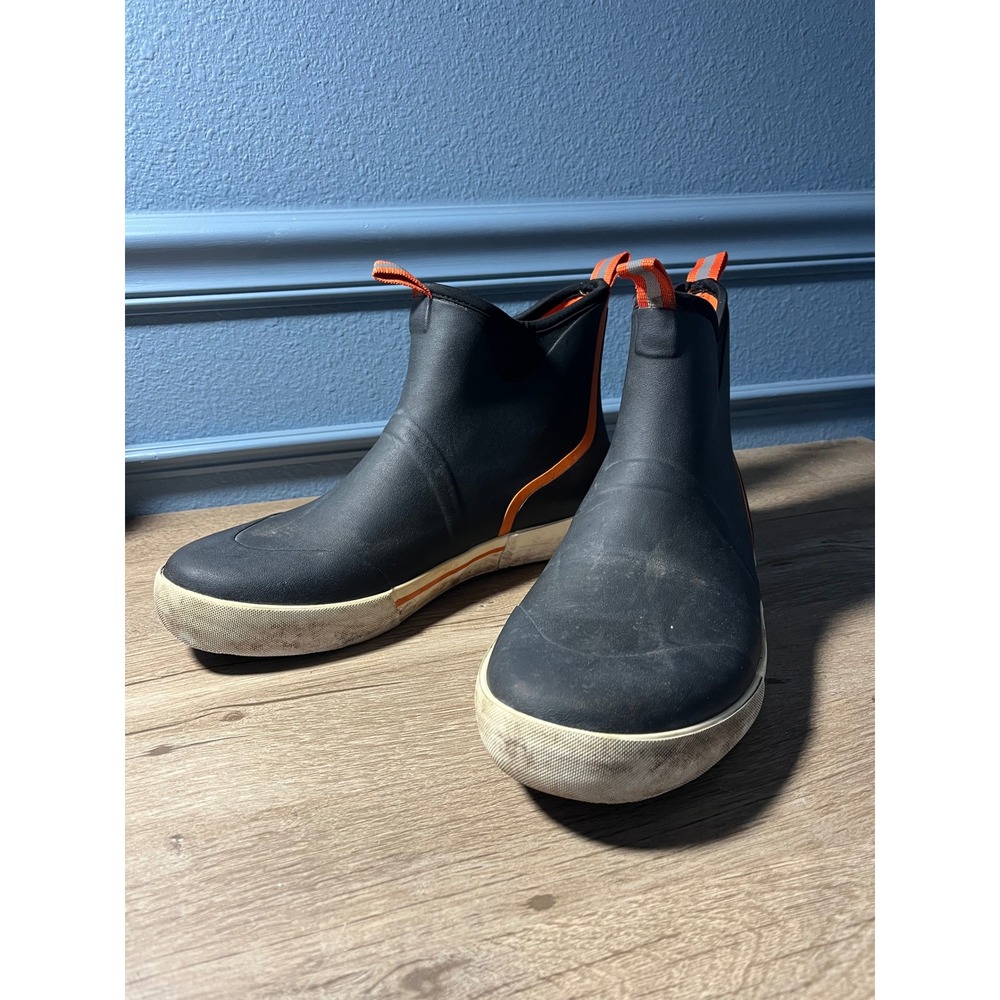 Bassdash‎ Fishing Boots Men's Black Orange Ankle Deck Boat Shoes Size 11
